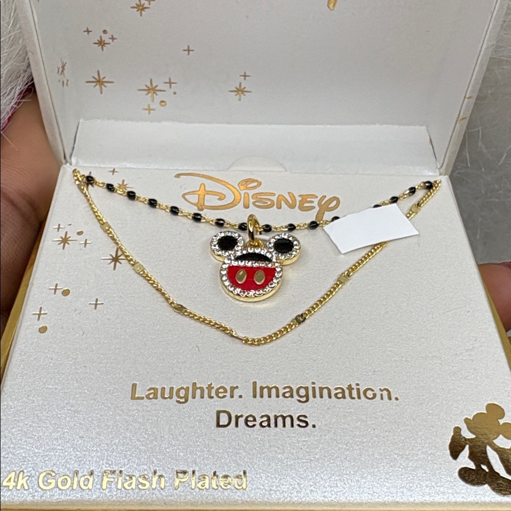 Disney Gold and Red Mickey Mouse Necklace